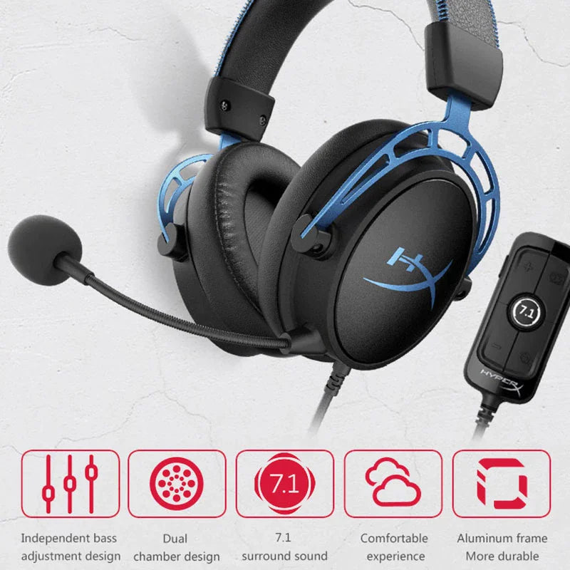 Auriculares para juegos con sonido envolvente 7.1 y micrófono
