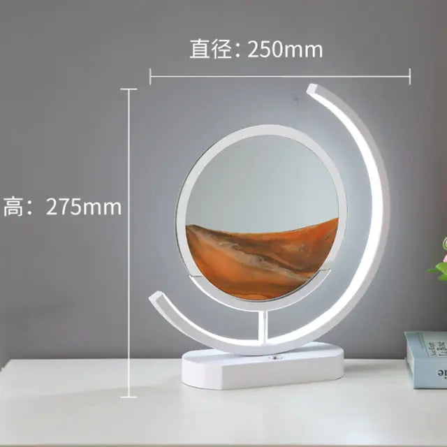 Bewegliche Sandkunst-Tischlampe „Sandscape“ mit USB-Aufladung