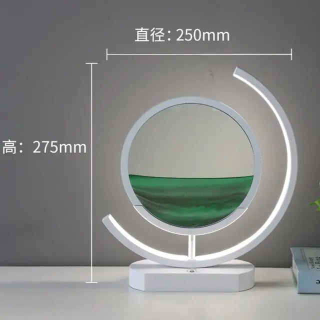 Bewegliche Sandkunst-Tischlampe „Sandscape“ mit USB-Aufladung