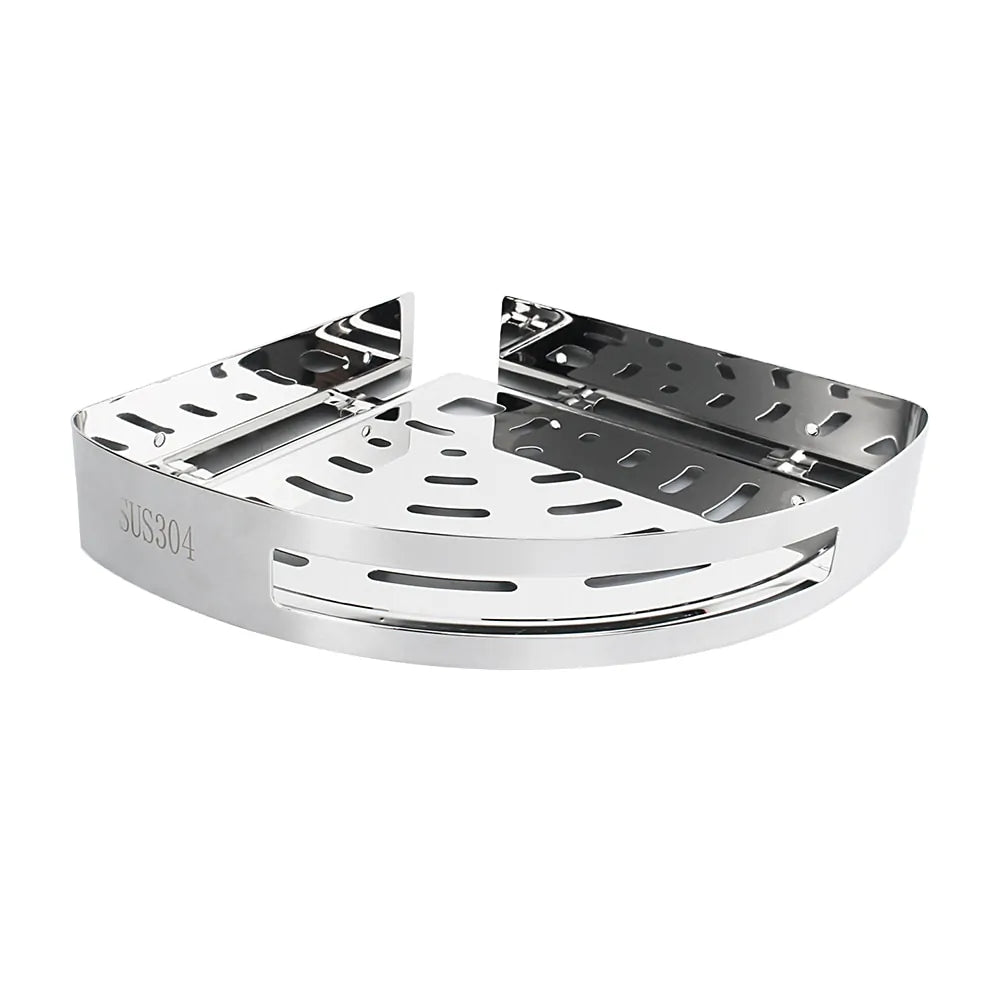 Estante de baño de acero inoxidable sin perforaciones: organice con facilidad