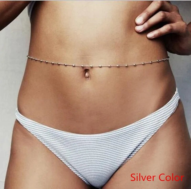 Joyería de cadena de cintura para mujer