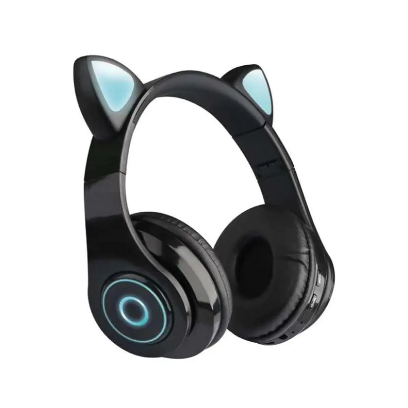 LED Cat Ear Bluetooth 5.0 Headphones: Noise Cancelling, TF Card Support