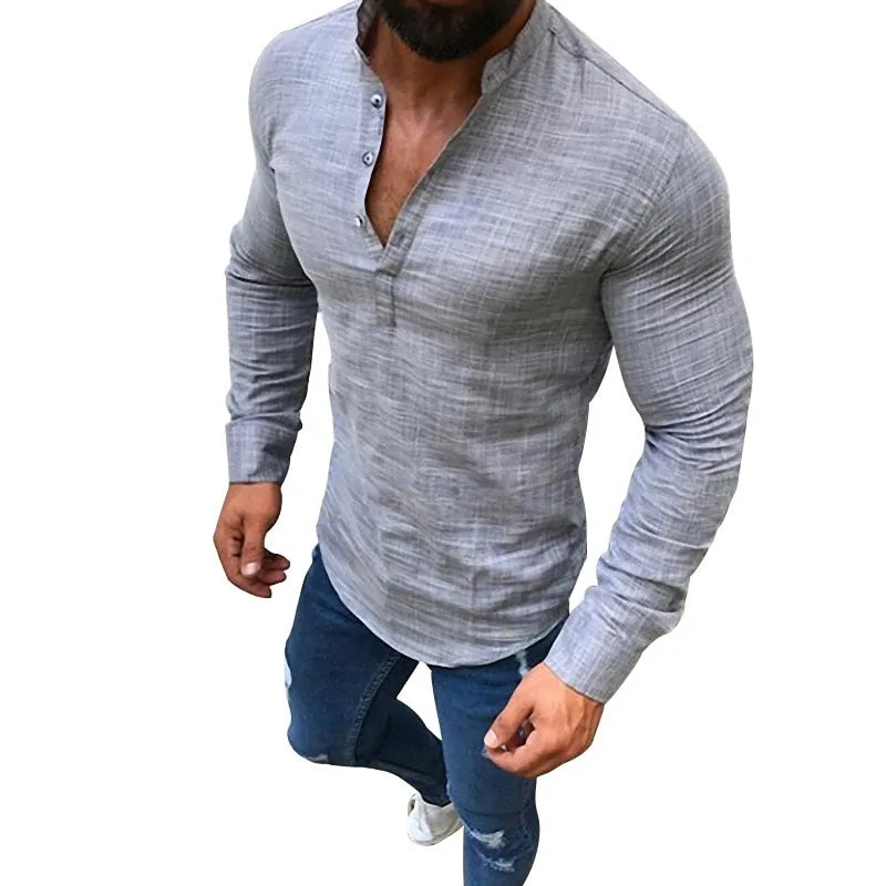 Leinenhemden im Slim Fit für Herren