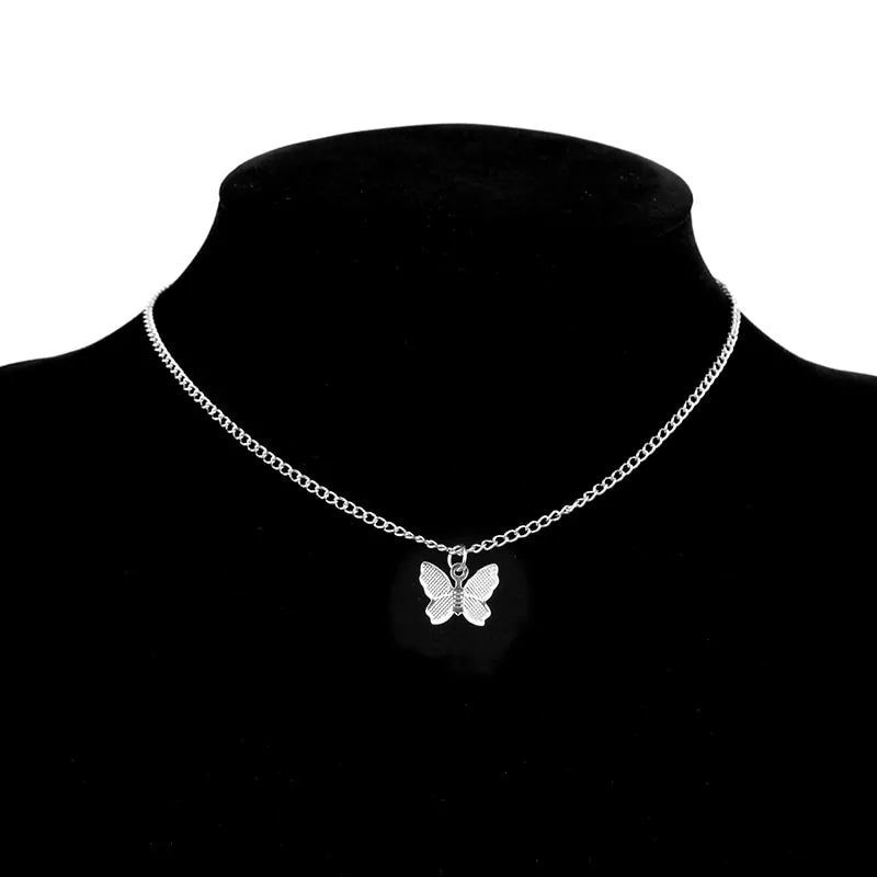 Goldkette Schmetterling Anhänger Choker Halskette: Böhmischer Strandschmuck