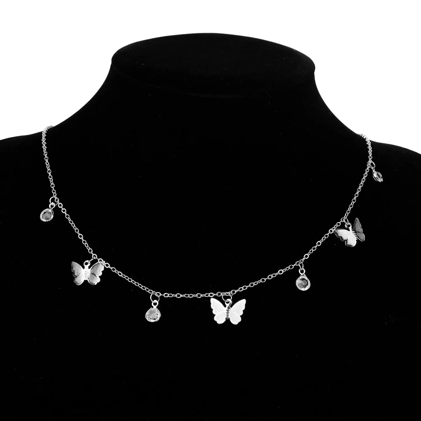 Goldkette Schmetterling Anhänger Choker Halskette: Böhmischer Strandschmuck