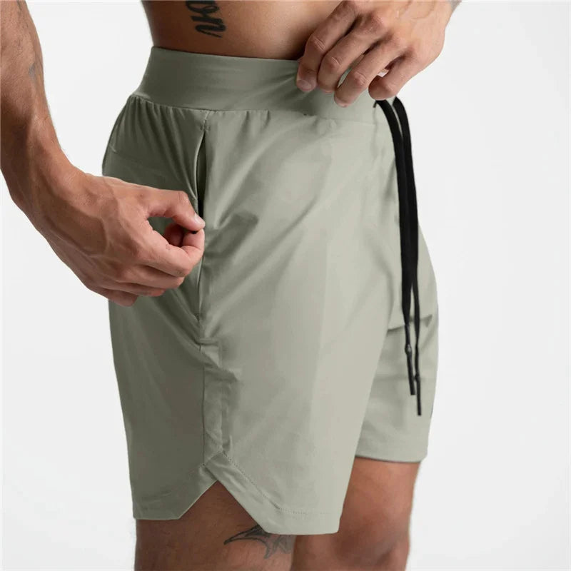 Pantalones cortos de ejercicio para correr en el gimnasio para hombres