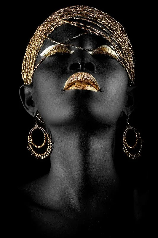 Moderne Kunst Leinwand Afrikanische Schwarze Frau Poster