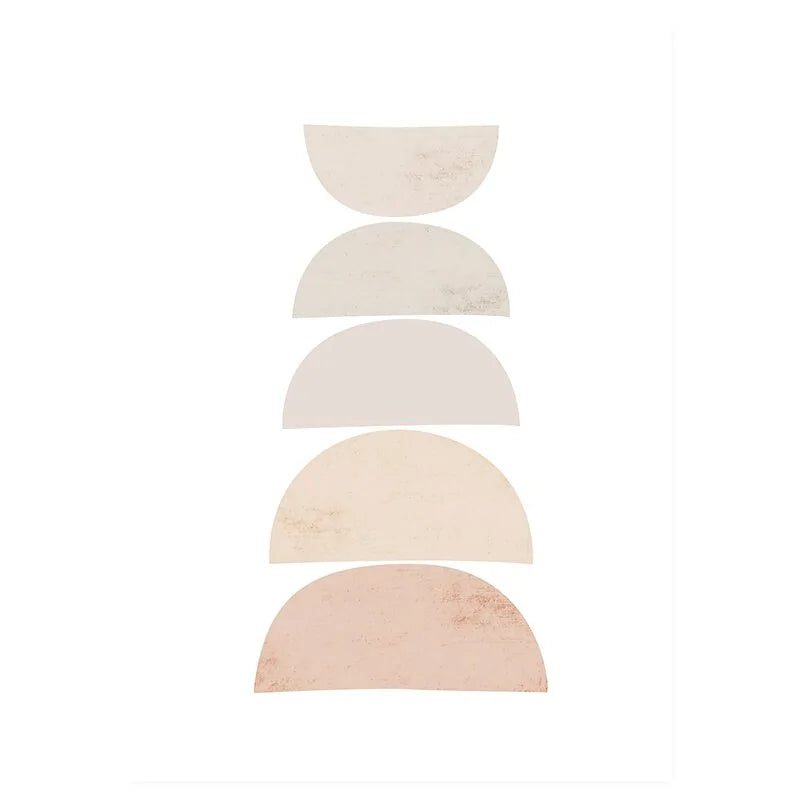 Pintura abstracta geométrica beige del arte de la pared de la lona del estilo de Boho