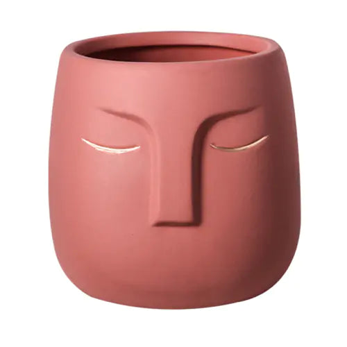 Wohnzimmervase aus Keramik mit Gesicht