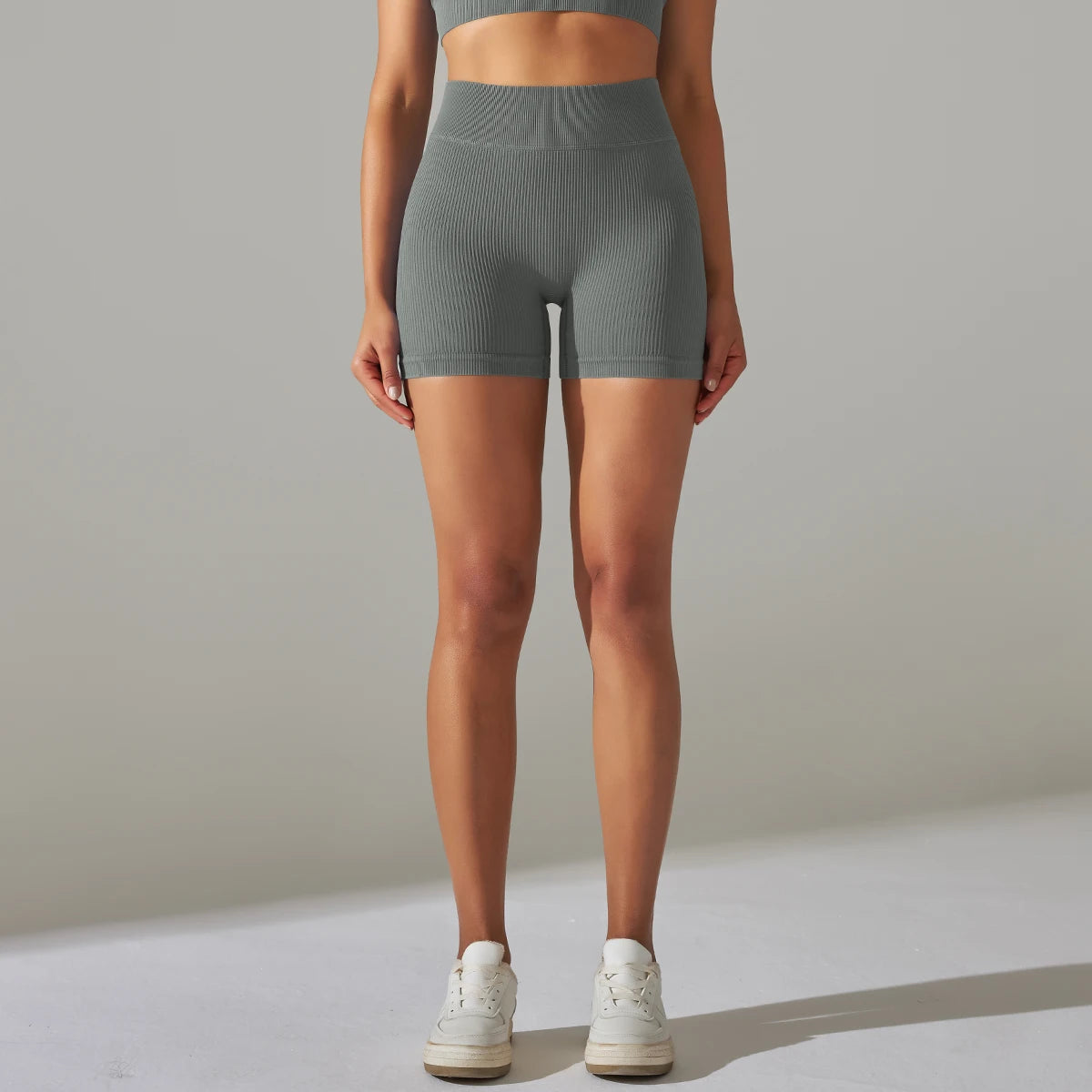 Shorts deportivos de yoga con cintura alta sin costuras