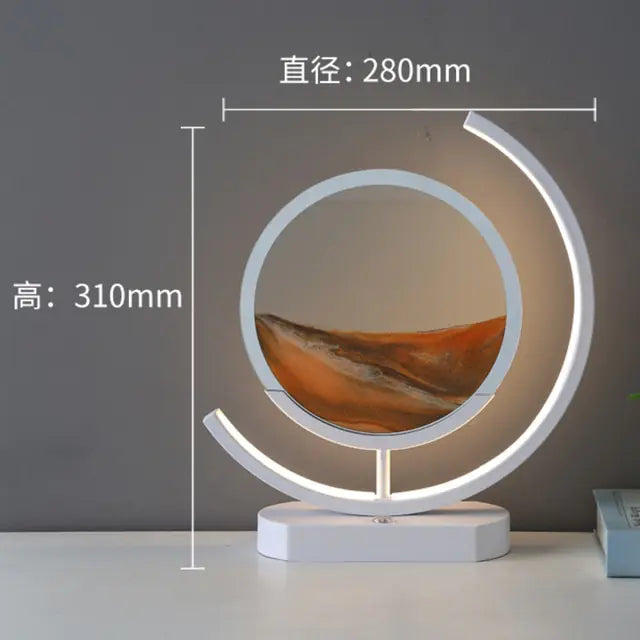 Bewegliche Sandkunst-Tischlampe „Sandscape“ mit USB-Aufladung