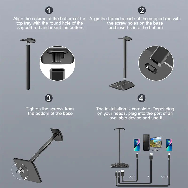 Soporte para auriculares para juegos