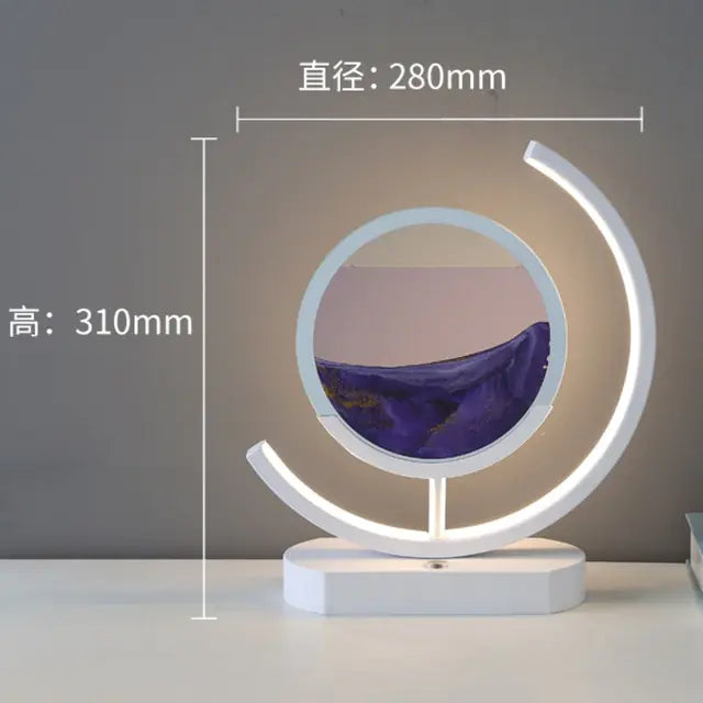 Bewegliche Sandkunst-Tischlampe „Sandscape“ mit USB-Aufladung