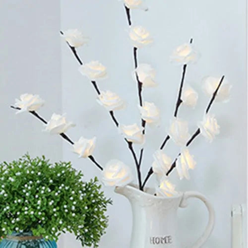 Lámpara LED con forma de rama de sauce: elegante decoración para el hogar