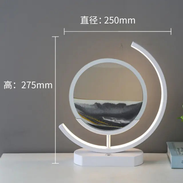 Bewegliche Sandkunst-Tischlampe „Sandscape“ mit USB-Aufladung