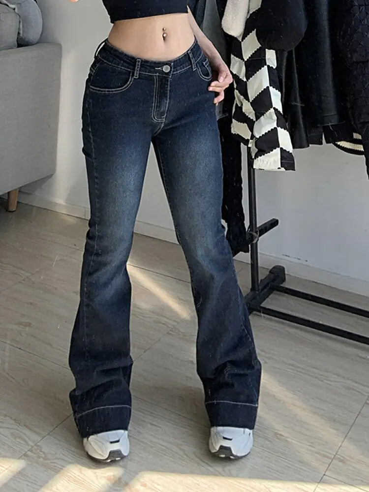 Vaqueros Kalevest Y2K High Street de talle bajo