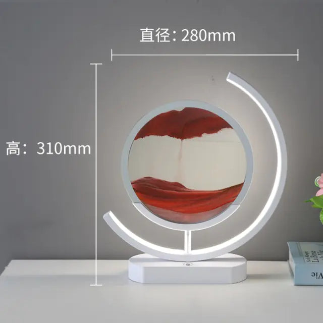 Bewegliche Sandkunst-Tischlampe „Sandscape“ mit USB-Aufladung