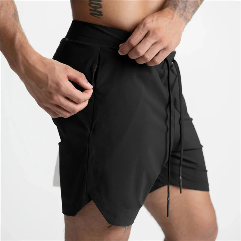 Pantalones cortos de ejercicio para correr en el gimnasio para hombres