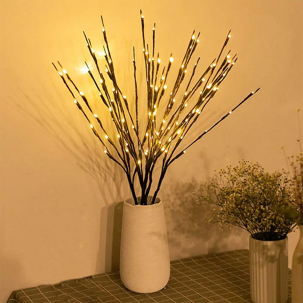 Lámpara LED con forma de rama de sauce: elegante decoración para el hogar