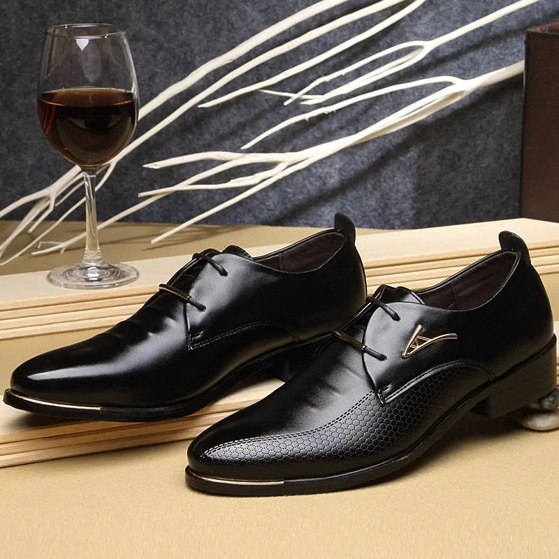 Zapatos casuales de cuero para hombre
