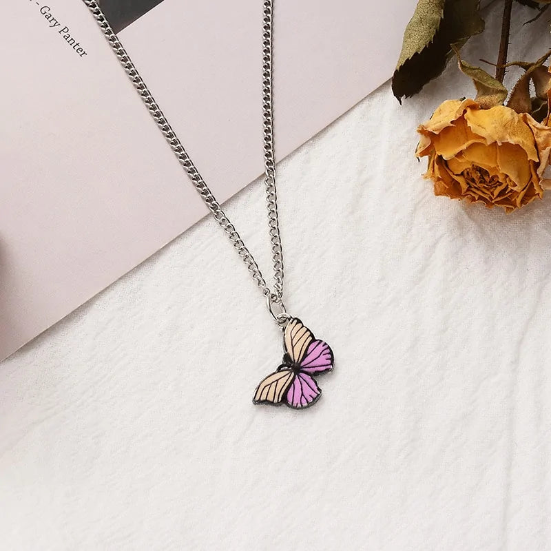 Goldkette Schmetterling Anhänger Choker Halskette: Böhmischer Strandschmuck