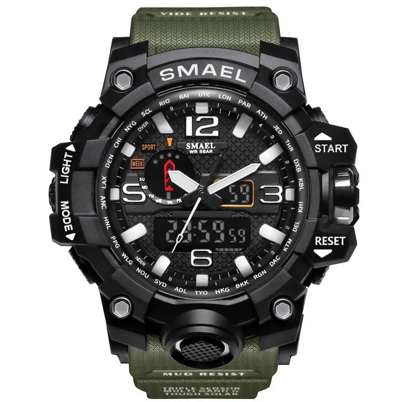 Relojes deportivos para hombre de marca SMAEL con doble pantalla