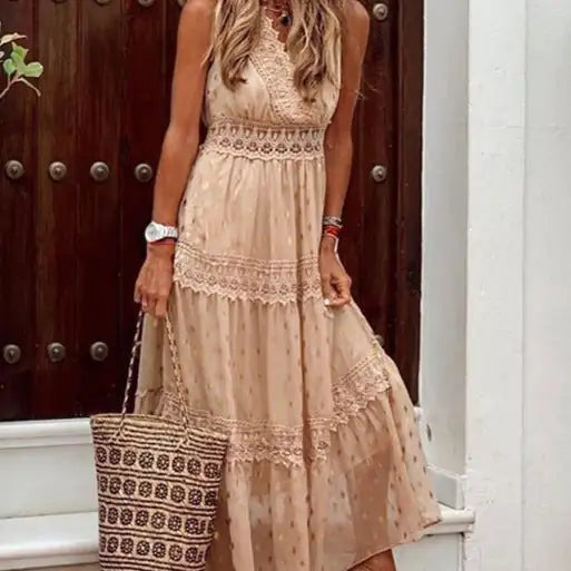 Chiffonkleid mit Punktemuster