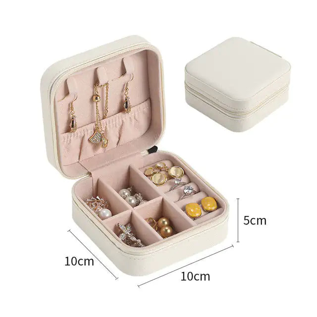 Almacenamiento de caja de joyería con cremallera