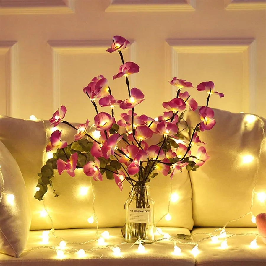 Lámpara LED con forma de rama de sauce: elegante decoración para el hogar
