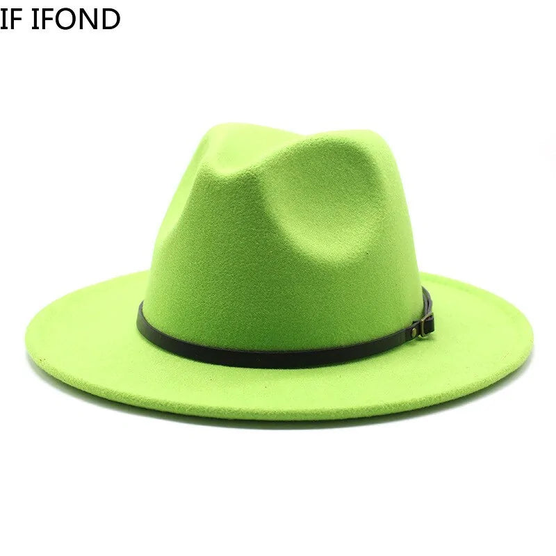 Sombreros de jazz de lana multicolor