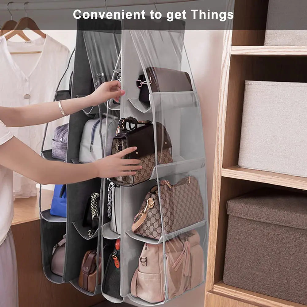 Transparent Hanging Handbag and Shoe Organizer