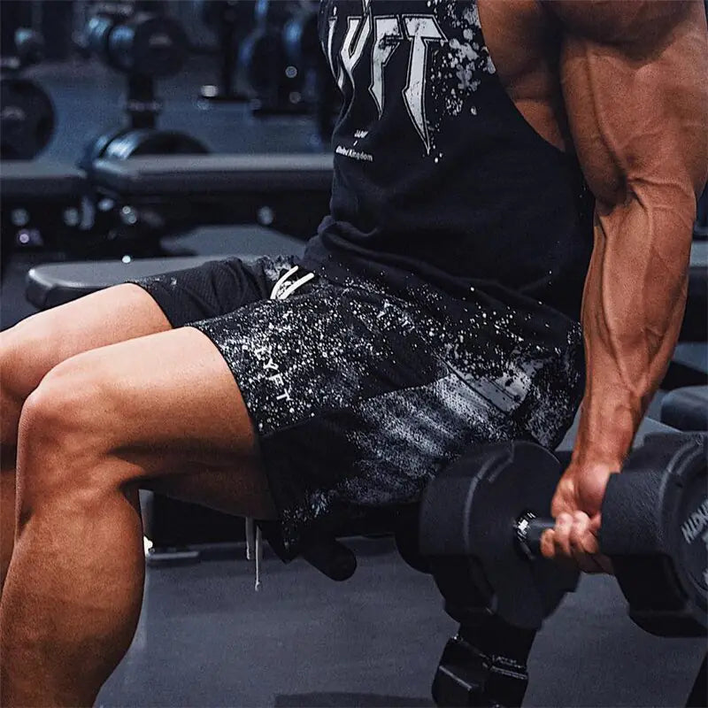 Pantalones cortos de gimnasio de verano para hombre