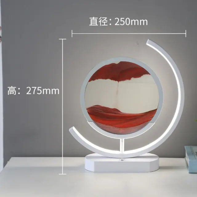 Bewegliche Sandkunst-Tischlampe „Sandscape“ mit USB-Aufladung