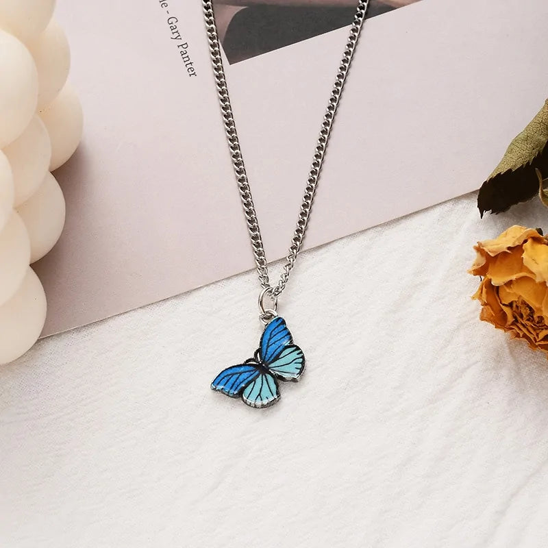 Goldkette Schmetterling Anhänger Choker Halskette: Böhmischer Strandschmuck