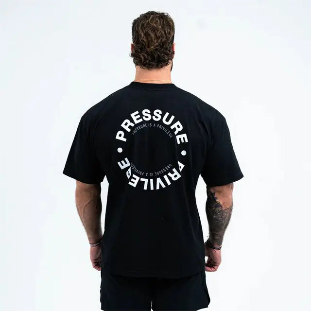 Camiseta deportiva de gimnasio estampada de verano para hombre
