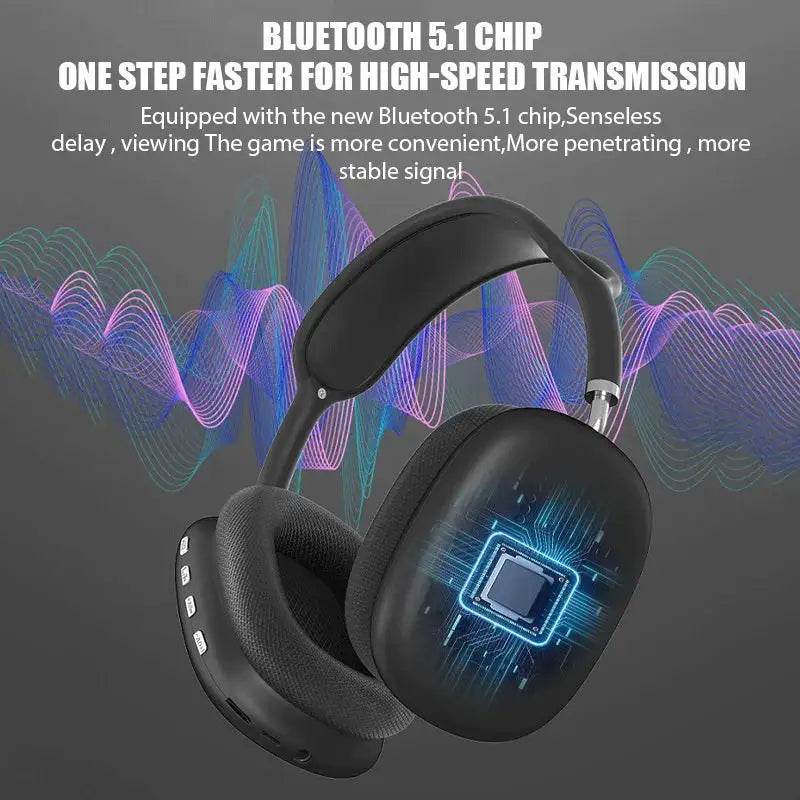 Kabellose Bluetooth-Kopfhörer mit Geräuschunterdrückung und Mikrofon