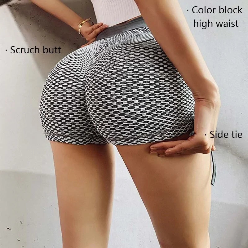 Pantalones cortos de yoga de cintura alta sin costuras: levantamiento, soporte y estilo para los entrenamientos de gimnasio de las mujeres