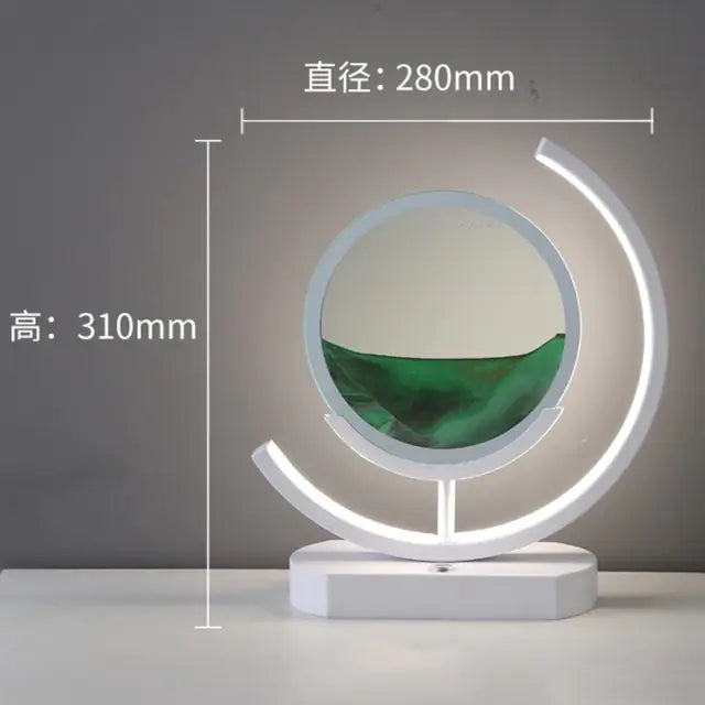 Bewegliche Sandkunst-Tischlampe „Sandscape“ mit USB-Aufladung