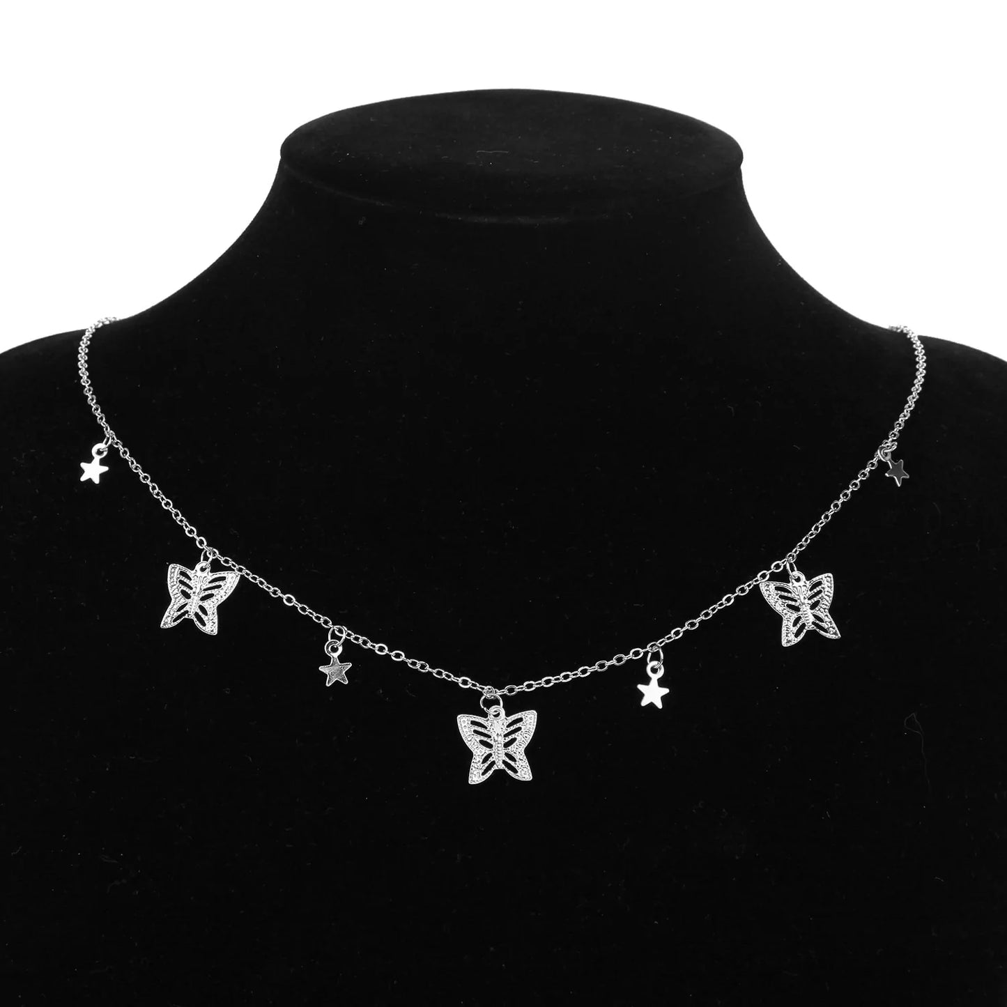 Goldkette Schmetterling Anhänger Choker Halskette: Böhmischer Strandschmuck