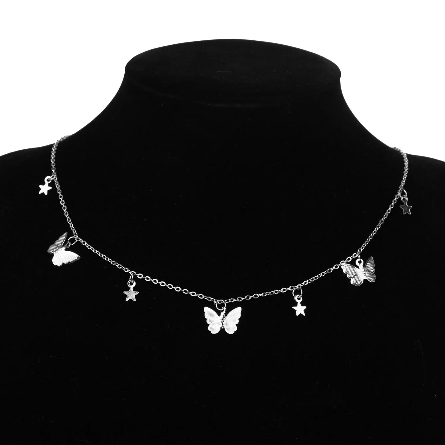 Goldkette Schmetterling Anhänger Choker Halskette: Böhmischer Strandschmuck
