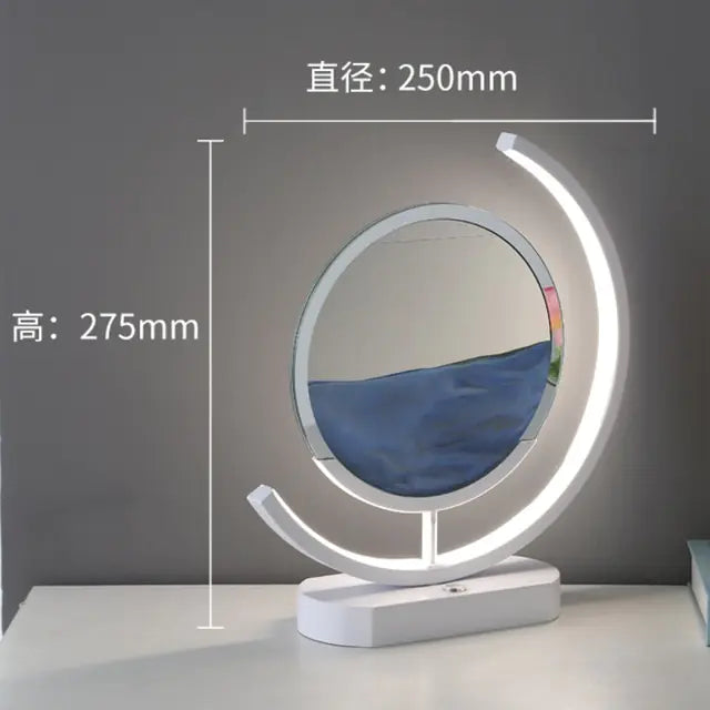 Bewegliche Sandkunst-Tischlampe „Sandscape“ mit USB-Aufladung