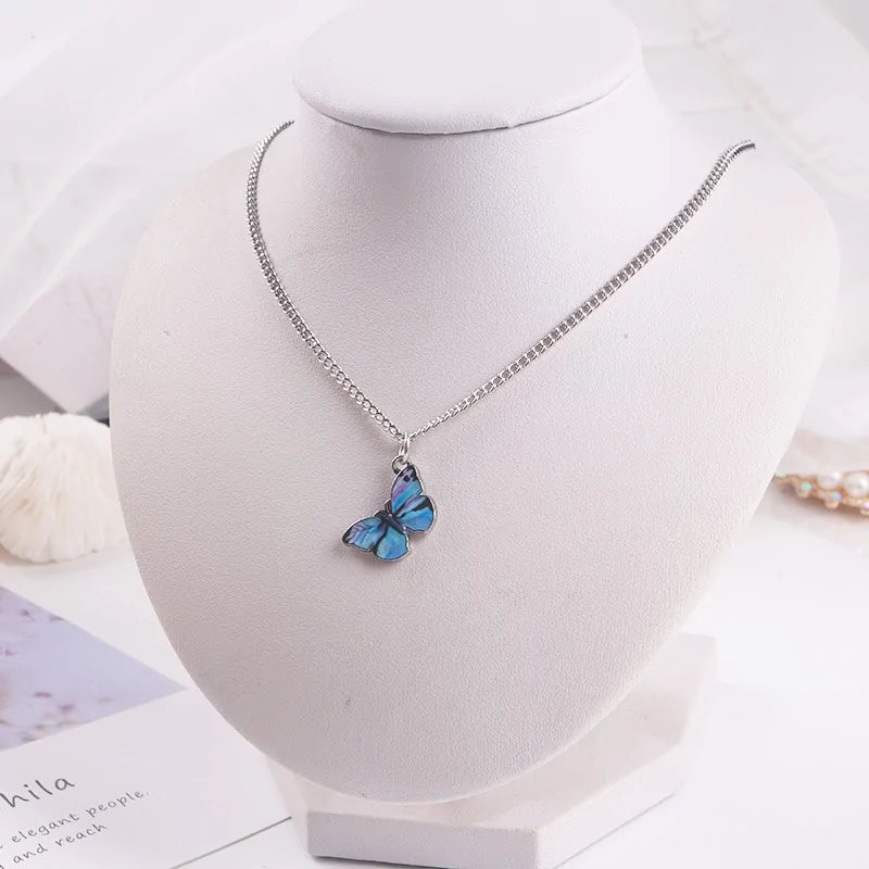 Goldkette Schmetterling Anhänger Choker Halskette: Böhmischer Strandschmuck