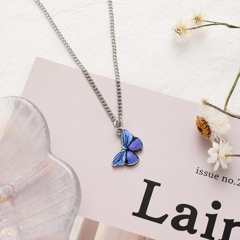 Goldkette Schmetterling Anhänger Choker Halskette: Böhmischer Strandschmuck