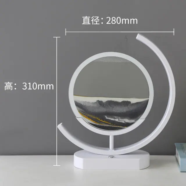 Bewegliche Sandkunst-Tischlampe „Sandscape“ mit USB-Aufladung