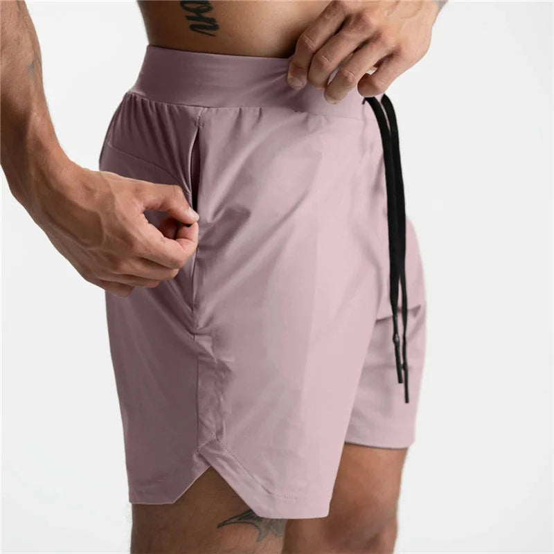 Pantalones cortos de ejercicio para correr en el gimnasio para hombres