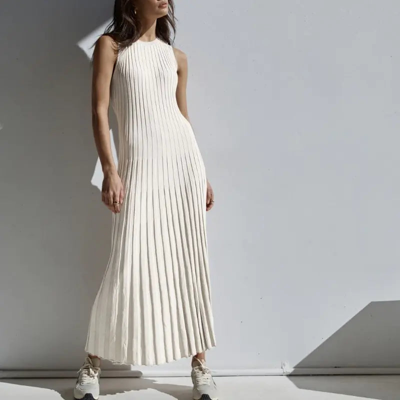 Vestido largo de punto para mujer