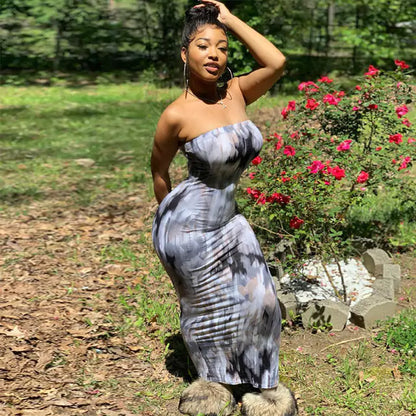 Vestido de verano sin tirantes