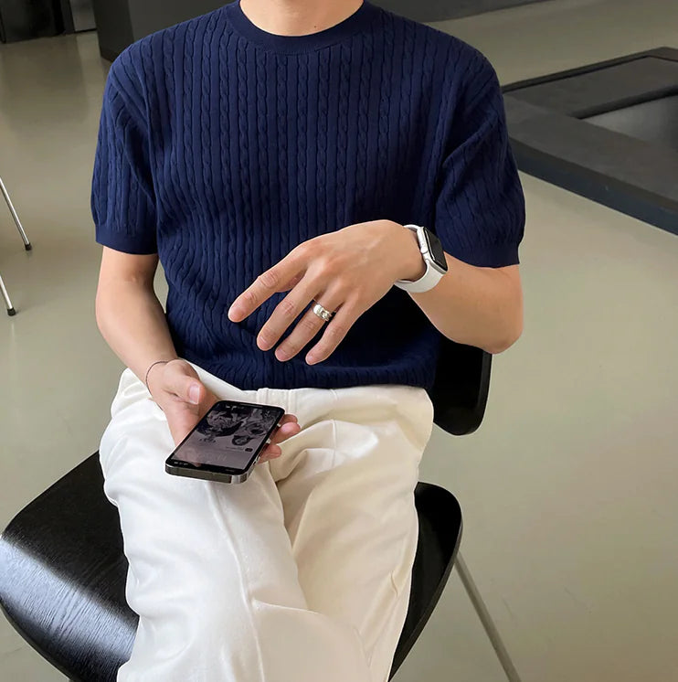 Camisa de punto VG retorcida