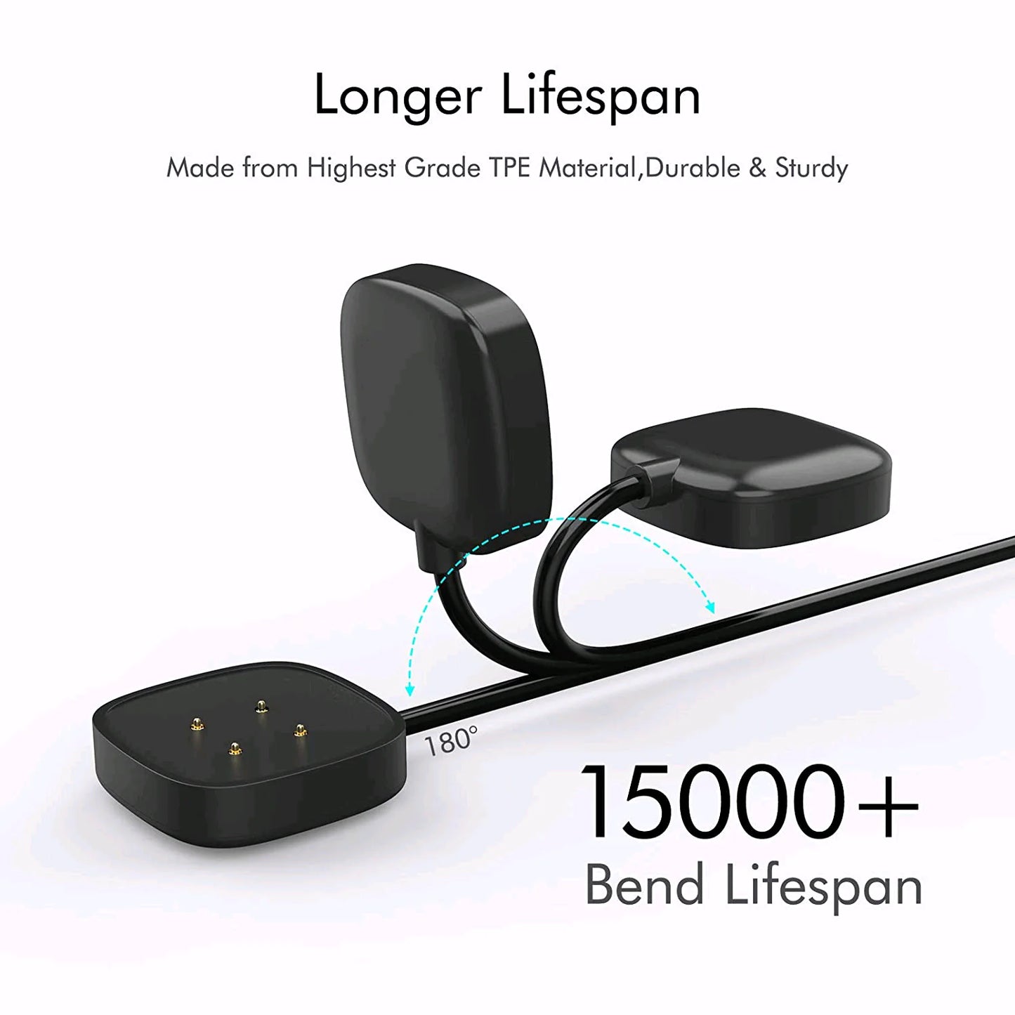 Wireless Charger For Fitbit Sense Versa 3 4 Watch USB Fast Charging Dock Cable