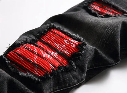 Modische neue Bikerjeans